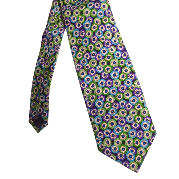 VERA BRADLEY Vintage Floral 100% Silk Tie New in Box - Picture 4 of 7